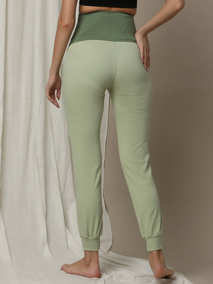 Maternity Matching Lounge Set- Hoodie with Jogger- Green