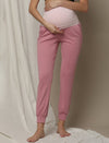Maternity Matching Lounge Set- Hoodie with Jogger- Pink