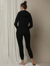 Maternity Matching Lounge Set- Hoodie with Jogger- Black