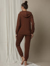 Maternity Matching Lounge Set- Hoodie with Jogger- Brown
