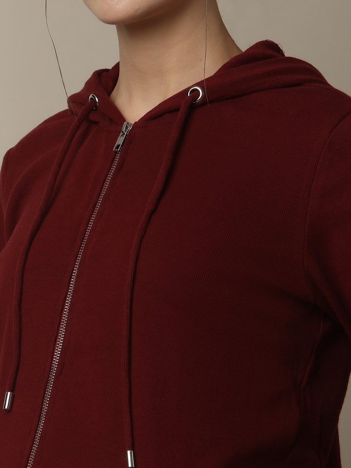 Maternity Matching Lounge Set- Hoodie with Jogger- Burgundy