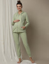 Maternity Matching Lounge Set- Hoodie with Jogger- Green