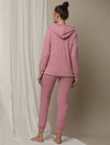 Maternity Matching Lounge Set- Hoodie with Jogger- Pink