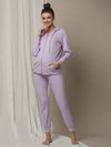 Maternity Matching Lounge Set- Hoodie with Jogger- Purple