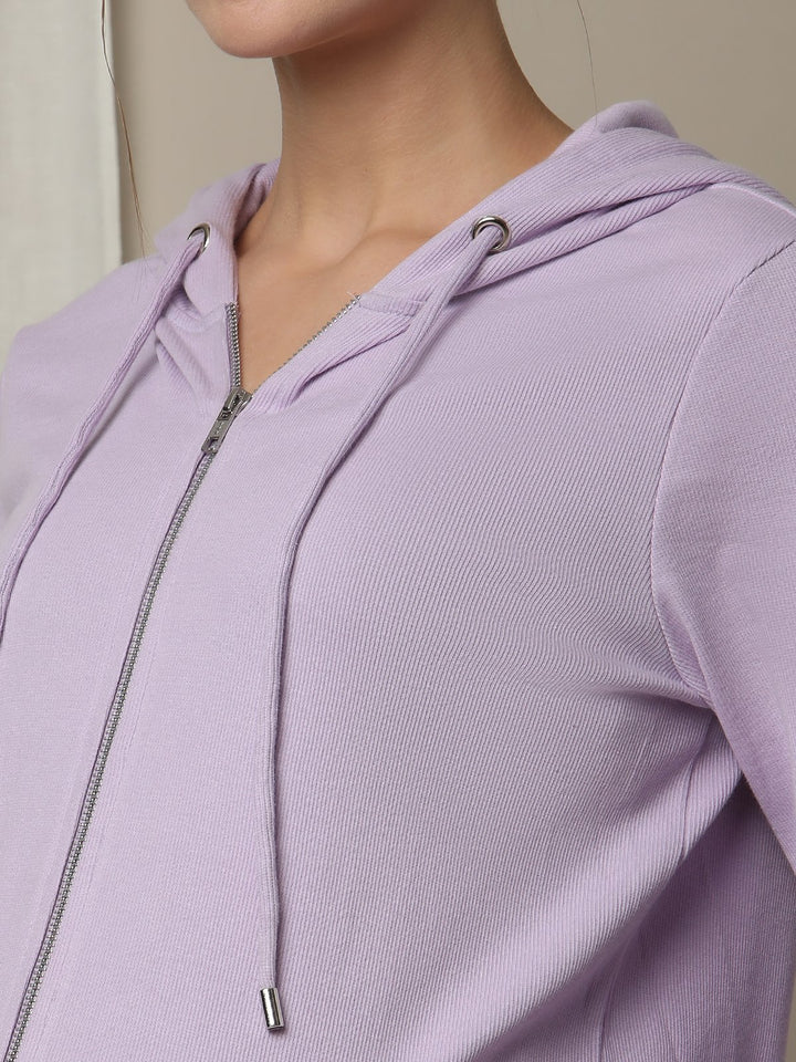 Maternity Matching Lounge Set- Hoodie with Jogger- Purple