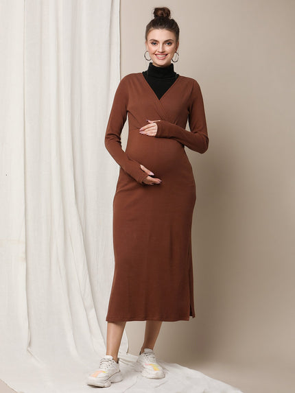 Maternity Rib-Knit Dress