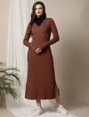 Crossover Maternity Rib-Knit Dress