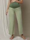 Maternity High-Waist Lounge Sleep Pants- Green