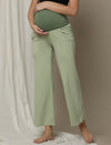 Maternity High-Waist Lounge Sleep Pants- Green