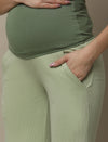 Maternity Matching Lounge PJ Set- Green