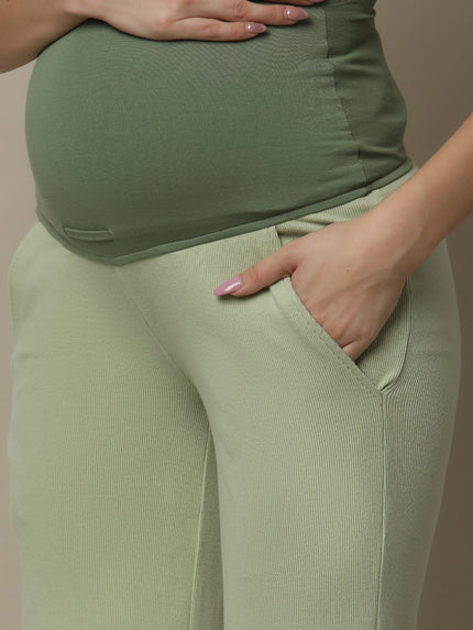 Maternity Matching Lounge PJ Set- Green