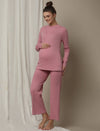 Maternity Matching Lounge PJ Set- Pink