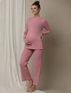 Maternity Matching Lounge PJ Set- Pink
