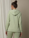 Maternity & Nursing Hooded Jacket with Zipper- Green