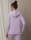 Maternity & Nursing Hooded Jacket with Zipper- Purple