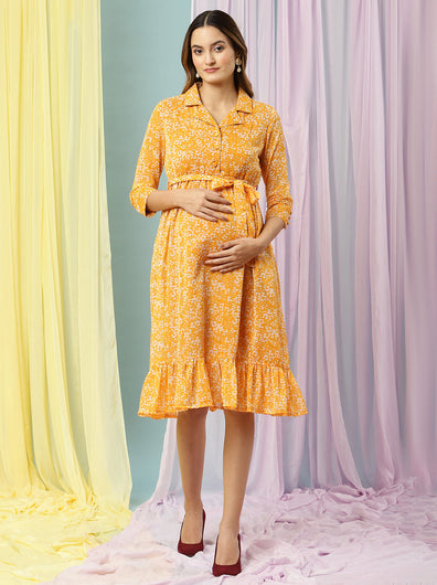Yellow Maternity Frock