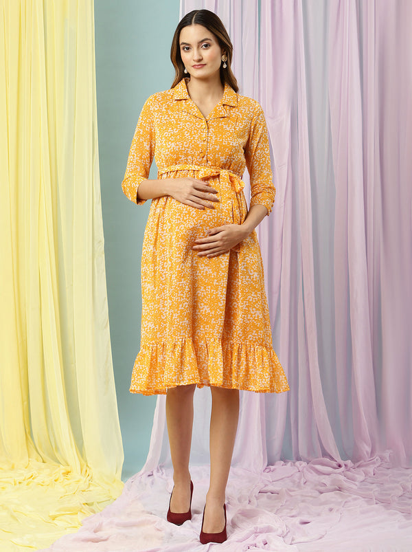 Yellow Maternity Frock