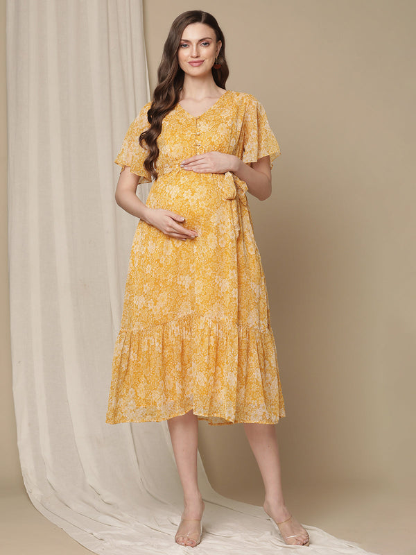 Yellow Maternity Dress